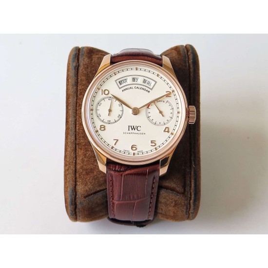 IWC-Portugieser Annual Cal IW503502 44mm RG/LE Wht/R ZF A52850