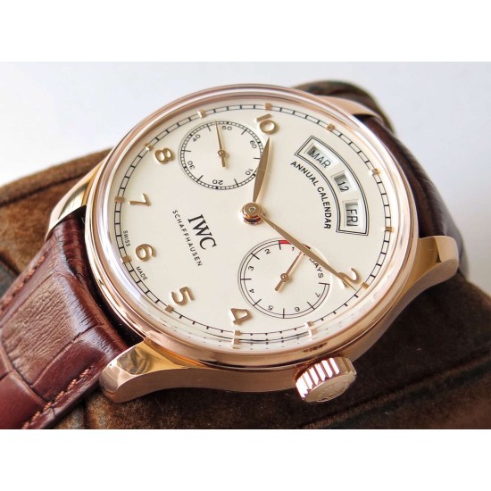 IWC-Portugieser Annual Cal IW503502 44mm RG/LE Wht/R ZF A52850