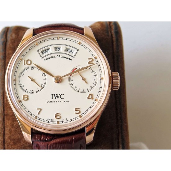 IWC-Portugieser Annual Cal IW503502 44mm RG/LE Wht/R ZF A52850