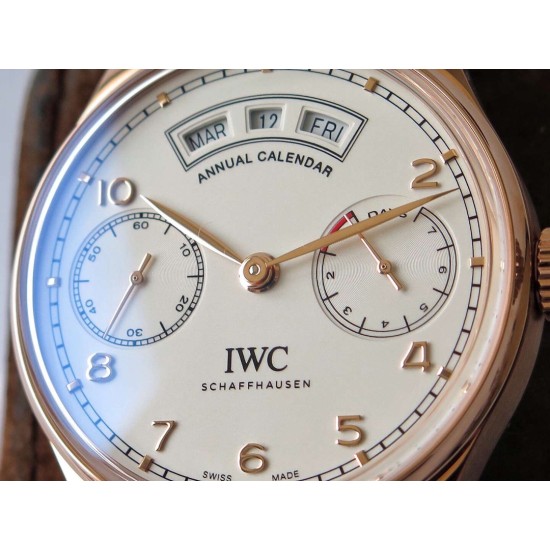 IWC-Portugieser Annual Cal IW503502 44mm RG/LE Wht/R ZF A52850