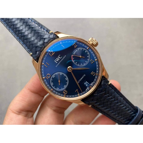 IWC-Portugieser 7 Days 42mm RG/LE Blue Dial ZF V5 A52010