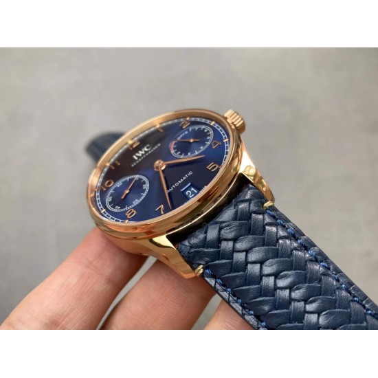 IWC-Portugieser 7 Days 42mm RG/LE Blue Dial ZF V5 A52010