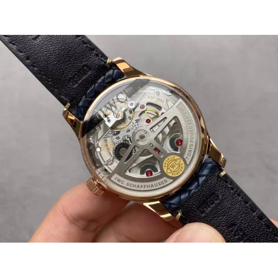 IWC-Portugieser 7 Days 42mm RG/LE Blue Dial ZF V5 A52010