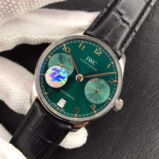 IWC-Portugieser 7 Days 42mm SS/LE Green Dial ZF V5 A52010