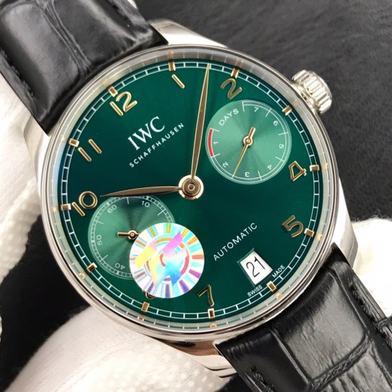 IWC-Portugieser 7 Days 42mm SS/LE Green Dial ZF V5 A52010