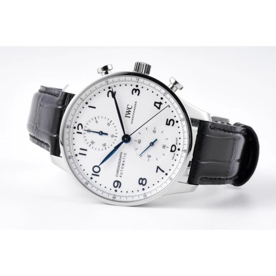 IWC-Portugieser Chrono IW371605 41mm SS/LE White/Num ZF A69355