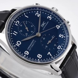 IWC-Portugieser Chrono IW371605 41mm SS/LE Blue/Num ZF A69355