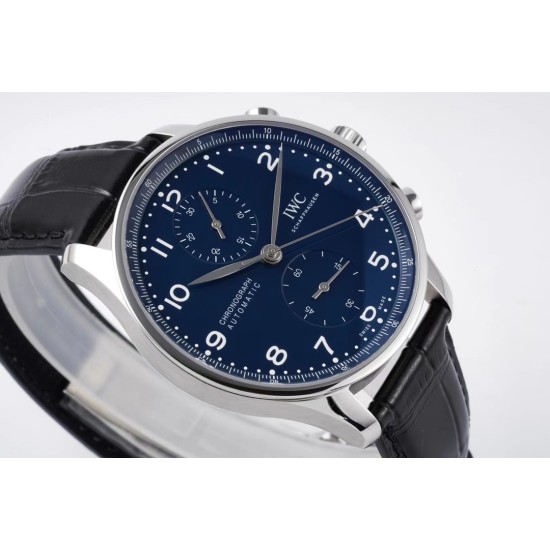 IWC-Portugieser Chrono IW371605 41mm SS/LE Blue/Num ZF A69355