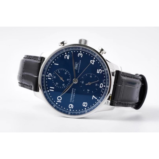 IWC-Portugieser Chrono IW371605 41mm SS/LE Blue/Num ZF A69355