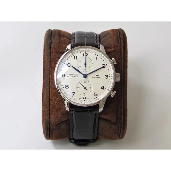 IWC-Portugieser Chrono IW371605 41mm SS/LE White/Num ZF A69355