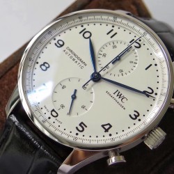 IWC-Portugieser Chrono IW371605 41mm SS/LE White/Num ZF A69355