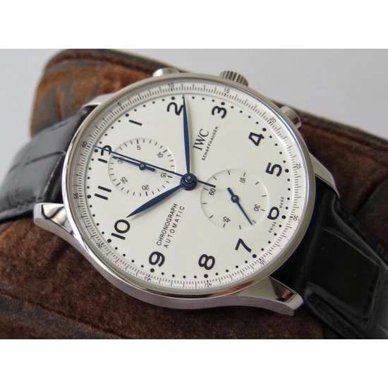 IWC-Portugieser Chrono IW371605 41mm SS/LE White/Num ZF A69355