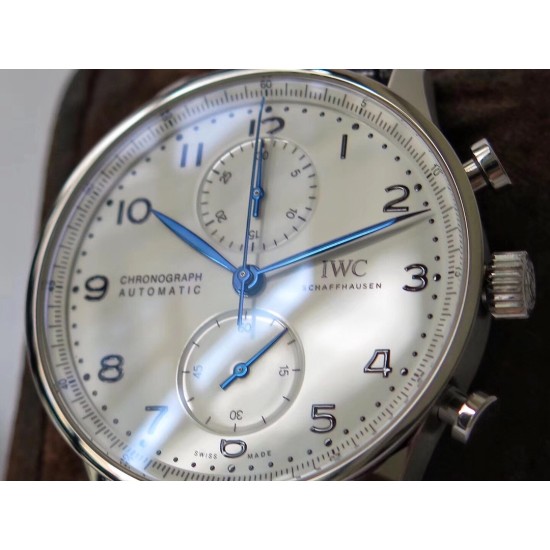 IWC-Portugieser Chrono IW371605 41mm SS/LE White/Num ZF A69355