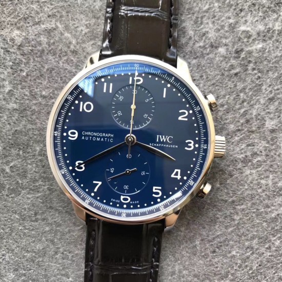 IWC-Portugieser Chrono IW371605 41mm SS/LE Blue/Num ZF A69355