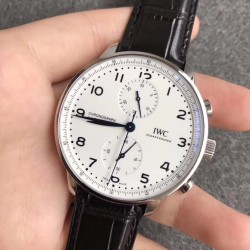 IWC-Portugieser Chrono IW371605 41mm SS/LE White/Num ZF A69355