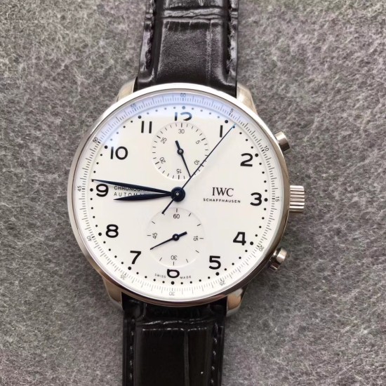 IWC-Portugieser Chrono IW371605 41mm SS/LE White/Num ZF A69355