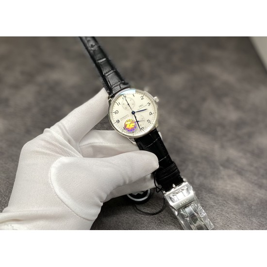 IWC-Portugieser Chrono IW371605 41mm SS/LE White/Num ZF A69355