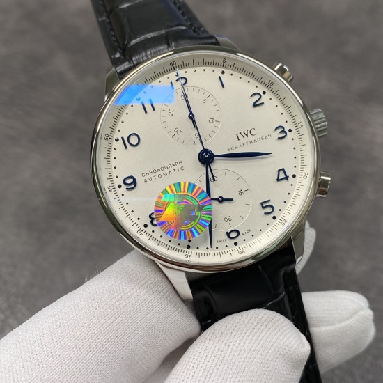 IWC-Portugieser Chrono IW371605 41mm SS/LE White/Num ZF A69355