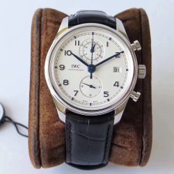 IWC-Portugieser Chronograph Classic 42mm SS/LE White ZF A7750