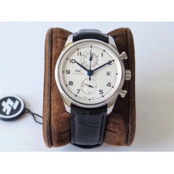 IWC-Portugieser Chronograph Classic 42mm SS/LE White ZF A7750