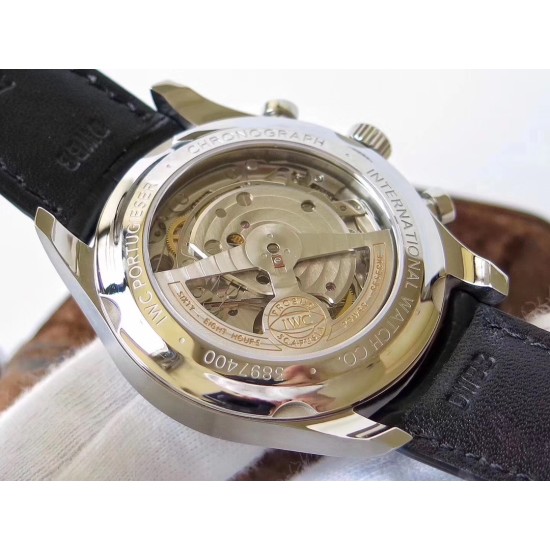 IWC-Portugieser Chronograph Classic 42mm SS/LE White ZF A7750