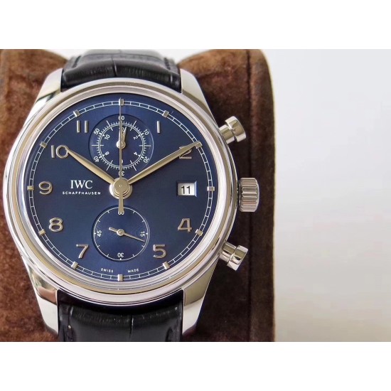 IWC-Portugieser Chronograph Classic 42mm SS/LE Blue ZF A7750
