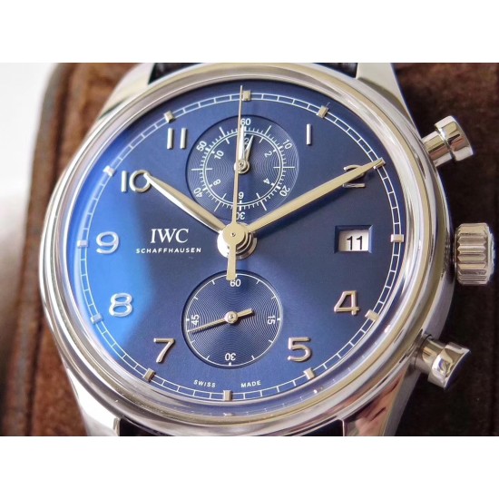 IWC-Portugieser Chronograph Classic 42mm SS/LE Blue ZF A7750