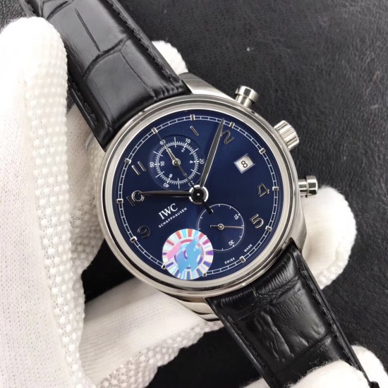 IWC-Portugieser Chronograph Classic 42mm SS/LE Blue ZF A7750