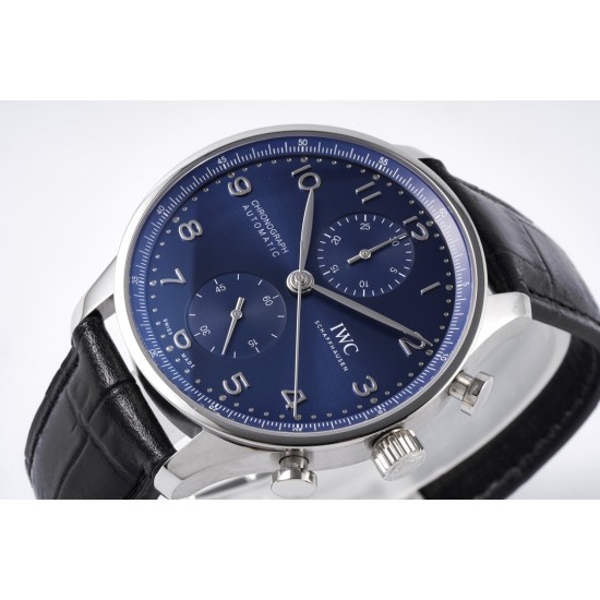 IWC-Portugieser Chrono IW371605 41mm SS/LE Blue/Num ZF A69355