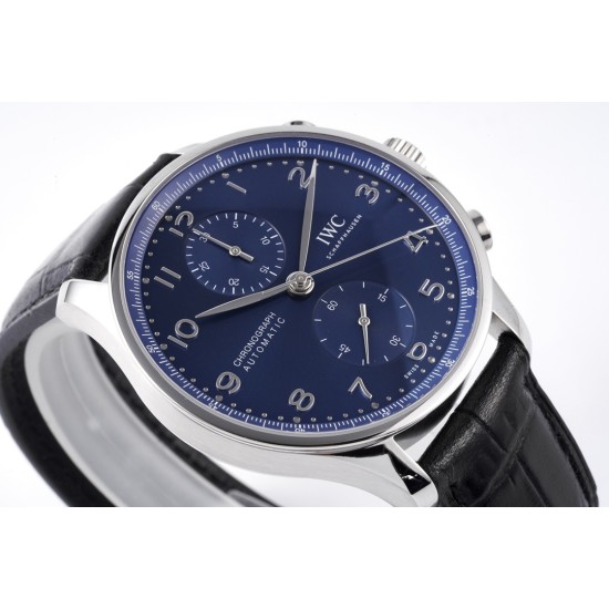 IWC-Portugieser Chrono IW371605 41mm SS/LE Blue/Num ZF A69355