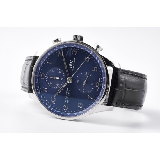 IWC-Portugieser Chrono IW371605 41mm SS/LE Blue/Num ZF A69355