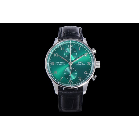 Portuguese Chrono 40mm SS/LE Green/Num ZF V2 A7750