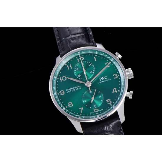 Portuguese Chrono 40mm SS/LE Green/Num ZF V2 A7750