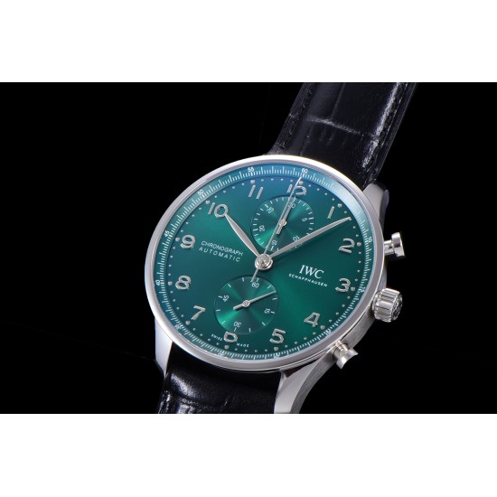 Portuguese Chrono 40mm SS/LE Green/Num ZF V2 A7750