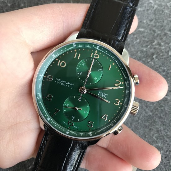 Portuguese Chrono 40mm SS/LE Green/Num ZF V2 A7750