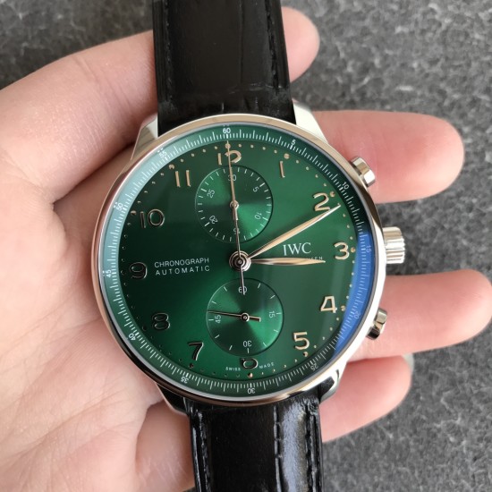 Portuguese Chrono 40mm SS/LE Green/Num ZF V2 A7750