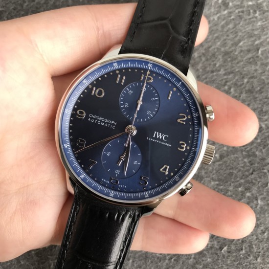 IWC-Portugieser Chrono IW371605 41mm SS/LE Blue/Num ZF A69355
