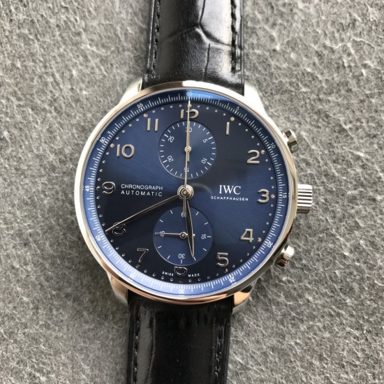 IWC-Portugieser Chrono IW371605 41mm SS/LE Blue/Num ZF A69355
