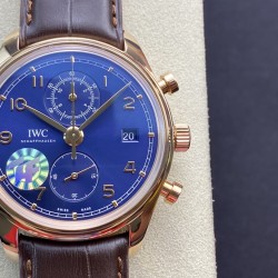 IWC-Portugieser Chronograph Classic 42mm RG/LE Blue ZF A7750
