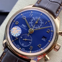 IWC-Portugieser Chronograph Classic 42mm RG/LE Blue ZF A7750