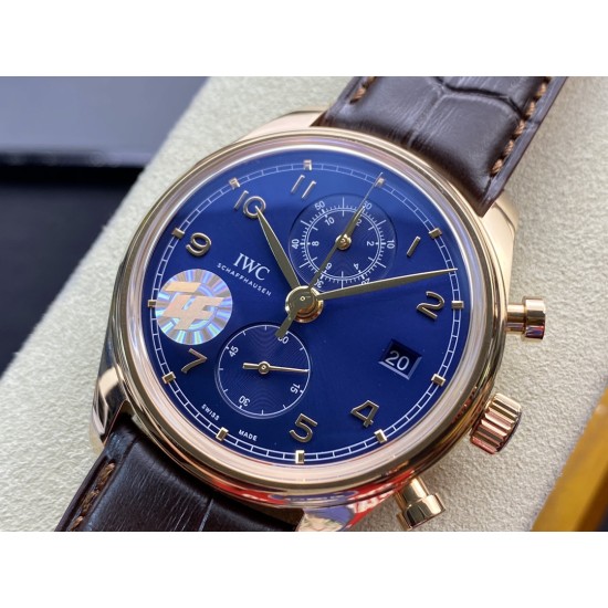 IWC-Portugieser Chronograph Classic 42mm RG/LE Blue ZF A7750