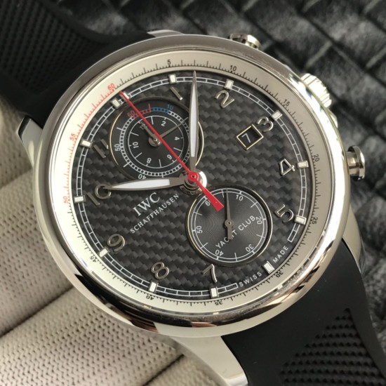 Portuguese Chrono Classic IW390209 45mm SS/RU Textured Black Cal.89360