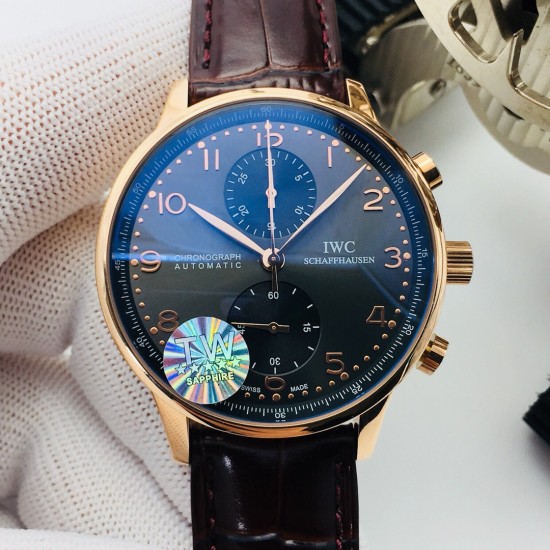 Portuguese Chrono 40mm RG/LE Black/Num TWF A7750