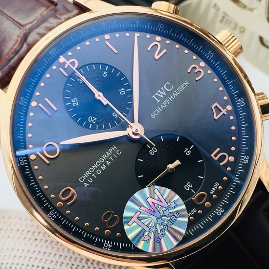 Portuguese Chrono 40mm RG/LE Black/Num TWF A7750