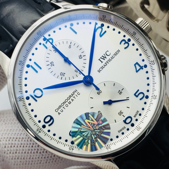 Portuguese Chrono 40mm SS/LE White/Num TWF A7750