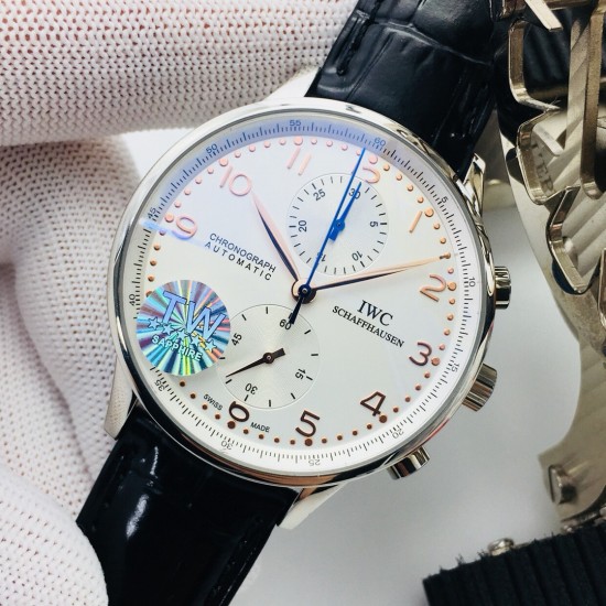 Portuguese Chrono 40mm SS/LE White/Num TWF A7750