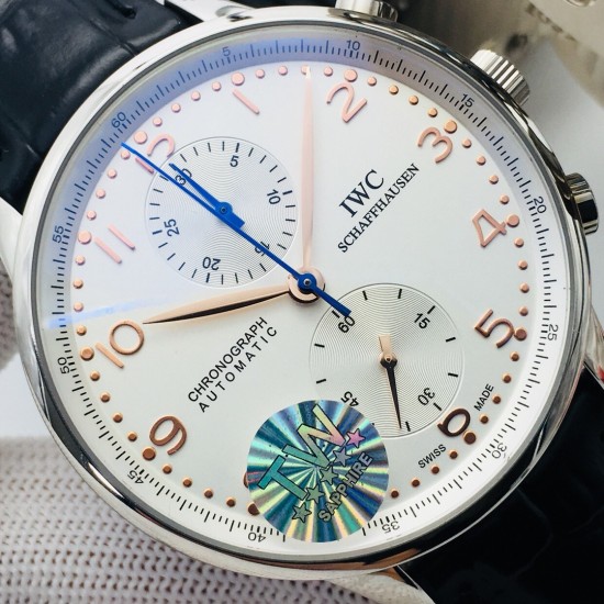 Portuguese Chrono 40mm SS/LE White/Num TWF A7750