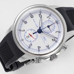 IWC-Portugieser Chronograph Classic  IW390704 45mm SS/RU White Cal.89361