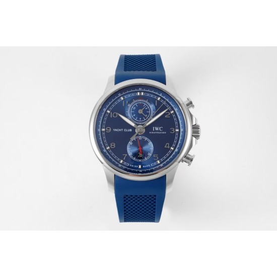 IWC-Portugieser Chronograph Classic IW390704 45mm SS/RU Blue Cal.89361