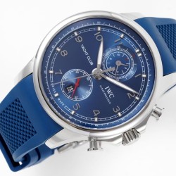 IWC-Portugieser Chronograph Classic IW390704 45mm SS/RU Blue Cal.89361